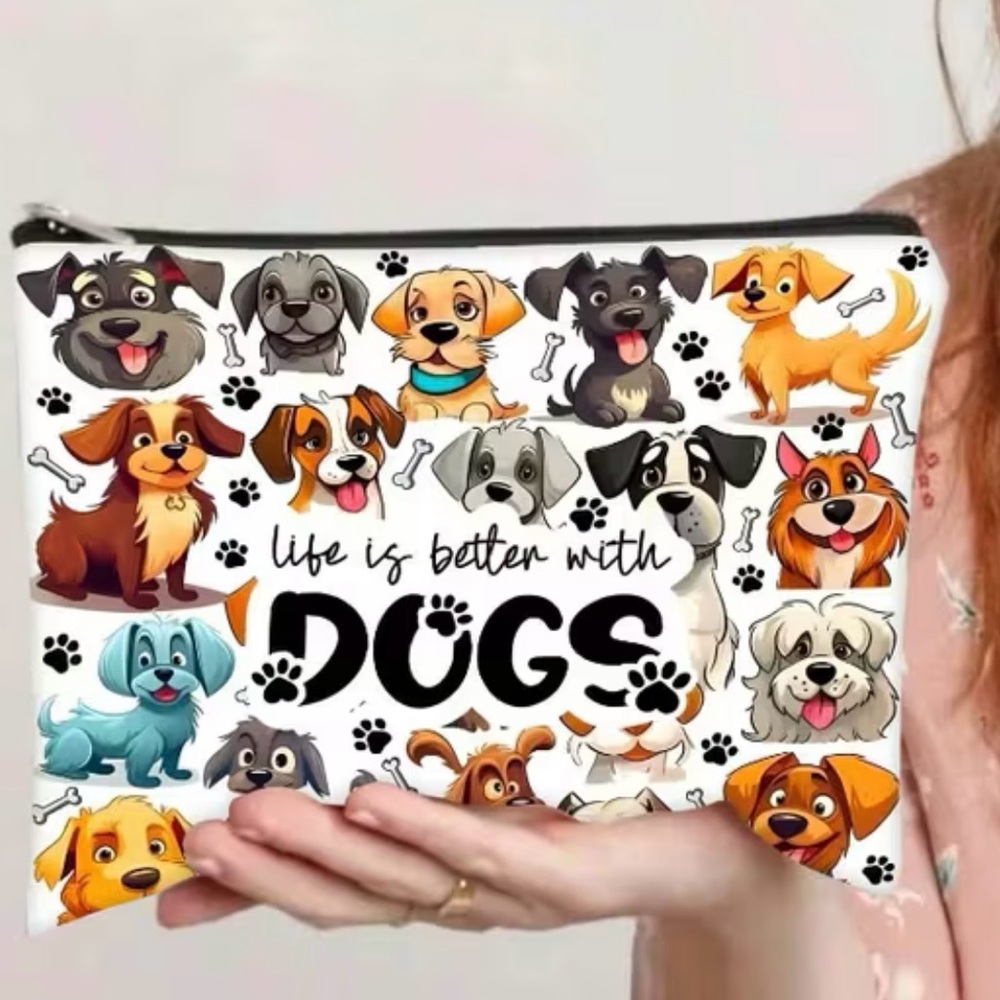 Dog-Themed Multi-Color cosmetics Bag‎ Organizer